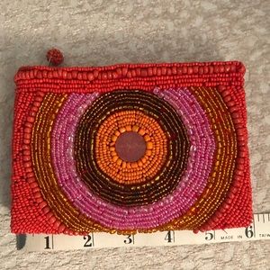 One of a kind, beaded coin purse or clutch